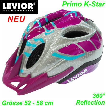 Helm LEVIOR Primo K-Star Violet Grsse M 52-58cm 360  Reflection Mountain Bike Fahrrad Velo Teile Ersatzteile Parts Shop kaufen Schweiz