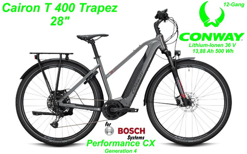 Conway Cairon T 400 Trapez 28 Zoll Hardtail 2020 shadowgray Bikes