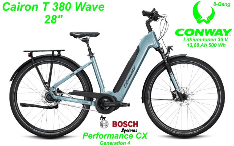 Conway Cairon T 380 Wave 28 Zoll Hardtail 2020 lightblue / black matt Bikes