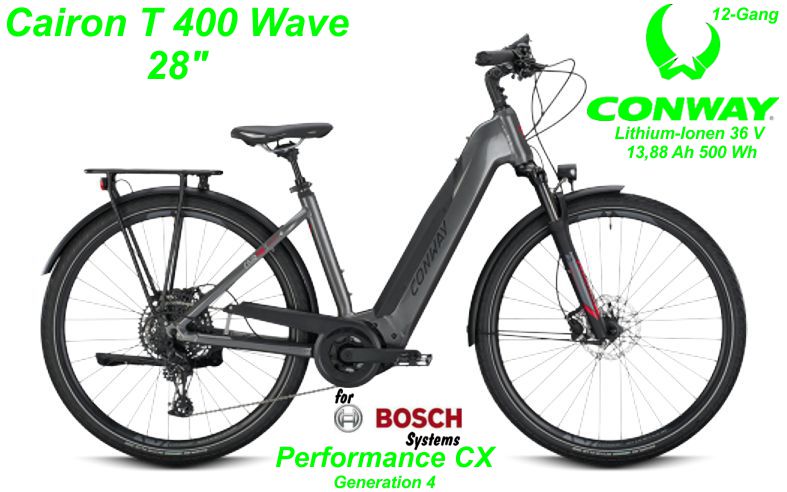 Conway Cairon T 400 Wave 28 Zoll Hardtail 2020 shadowgray Bikes