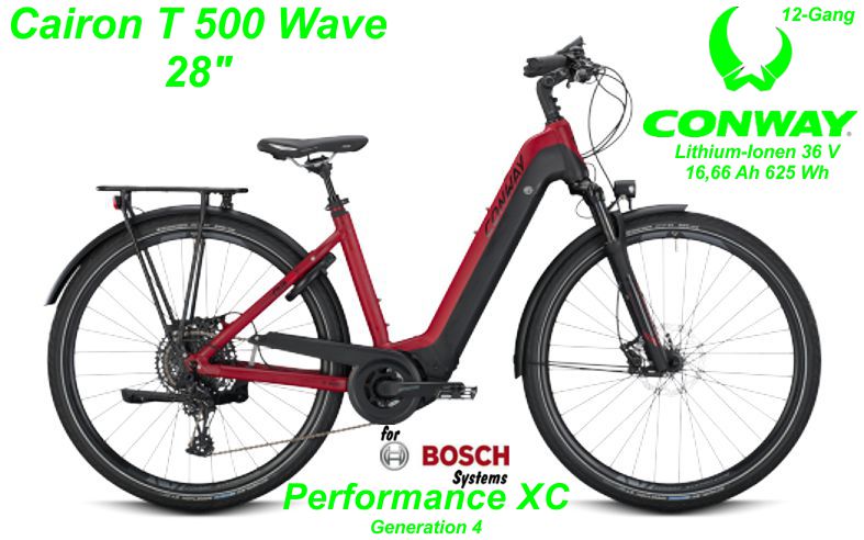 Conway Cairon T 500 Wave 28 Zoll Hardtail 2020 darkred matt / black matt Bikes