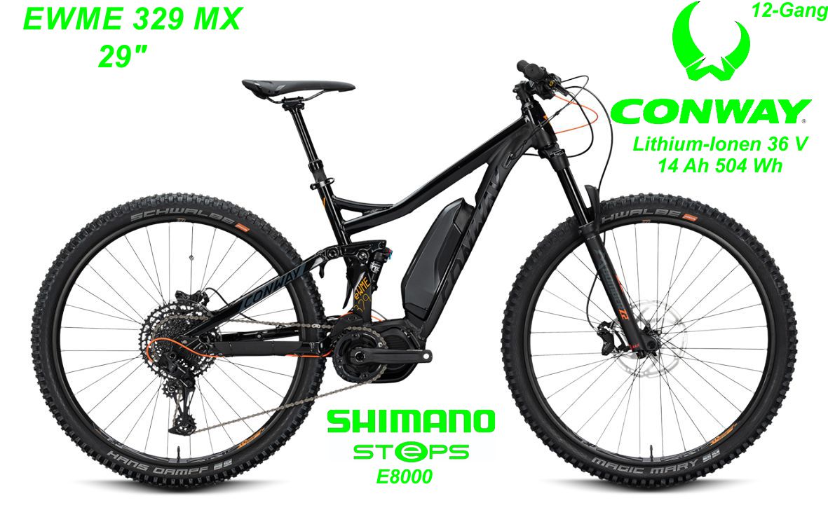 Conway Fully Alu EWME 329 29 Zoll 2020 schwarz Bikes