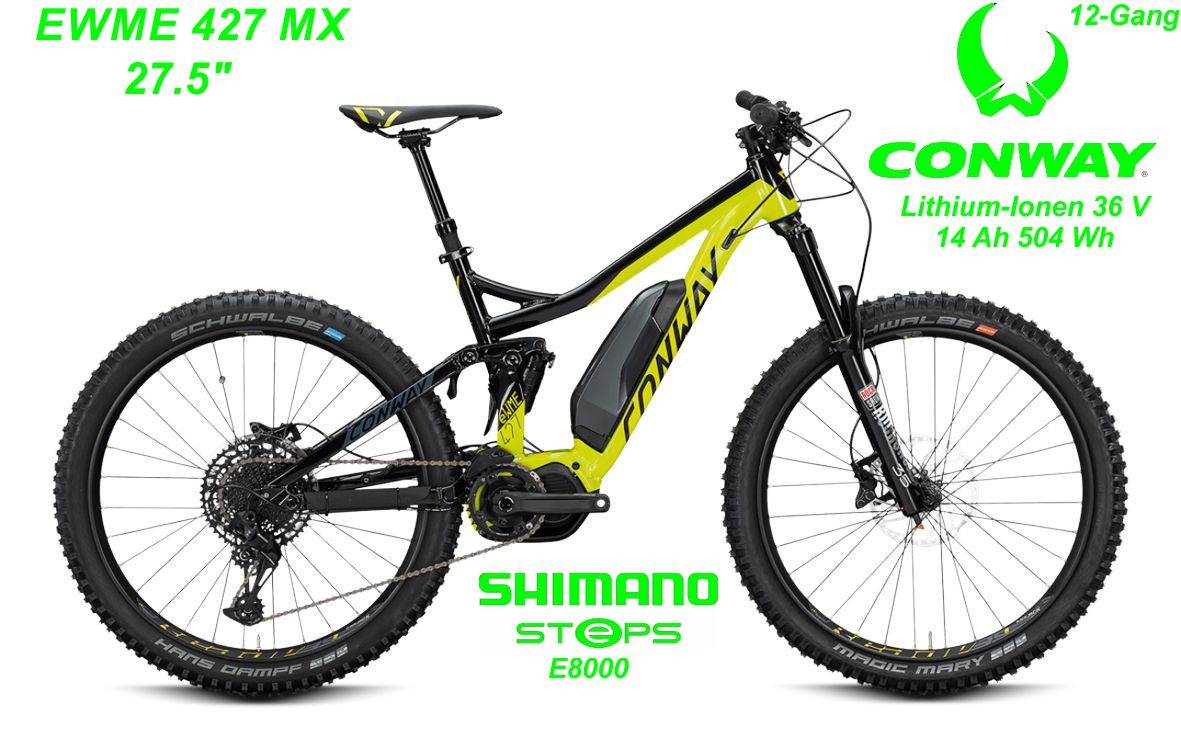 Conway Fully EWME 427 27.5 Zoll 2020 gelb Bikes