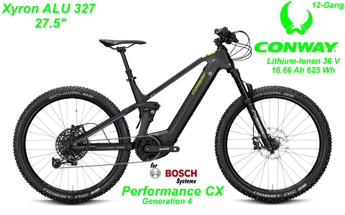 Conway Fully Xyron Alu 327 27.5 Zoll 2020 grau Bikes