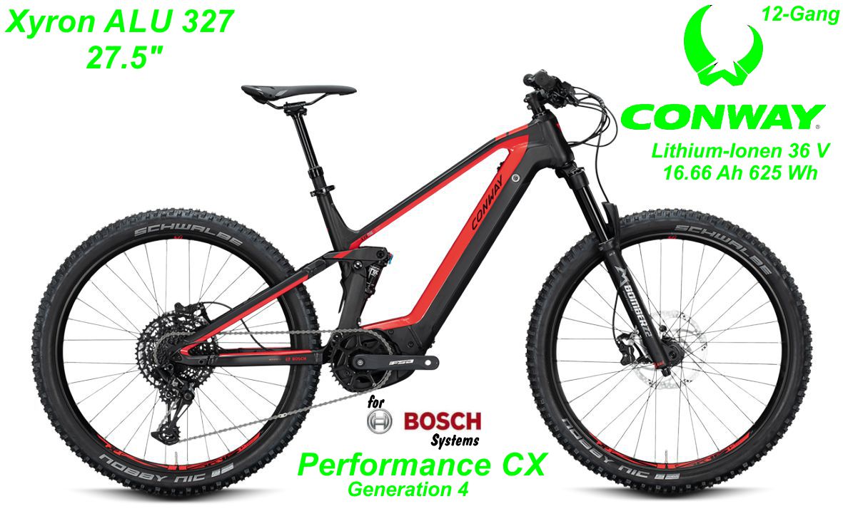 Conway Fully Xyron Alu 327 27.5 Zoll 2020 rot Bikes
