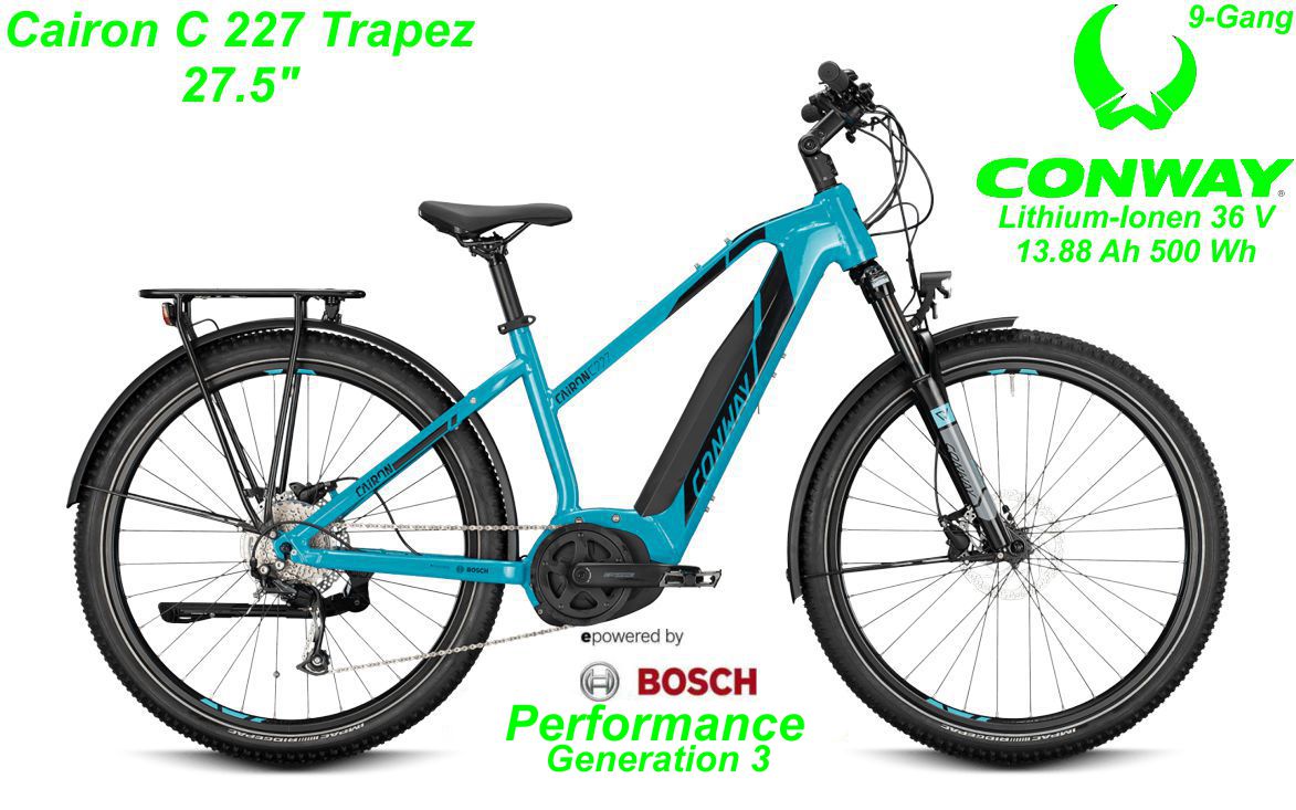 Conway Cairon C 227 Trapez 27.5 Zoll Hardtail 2021 turquoise / black Bikes