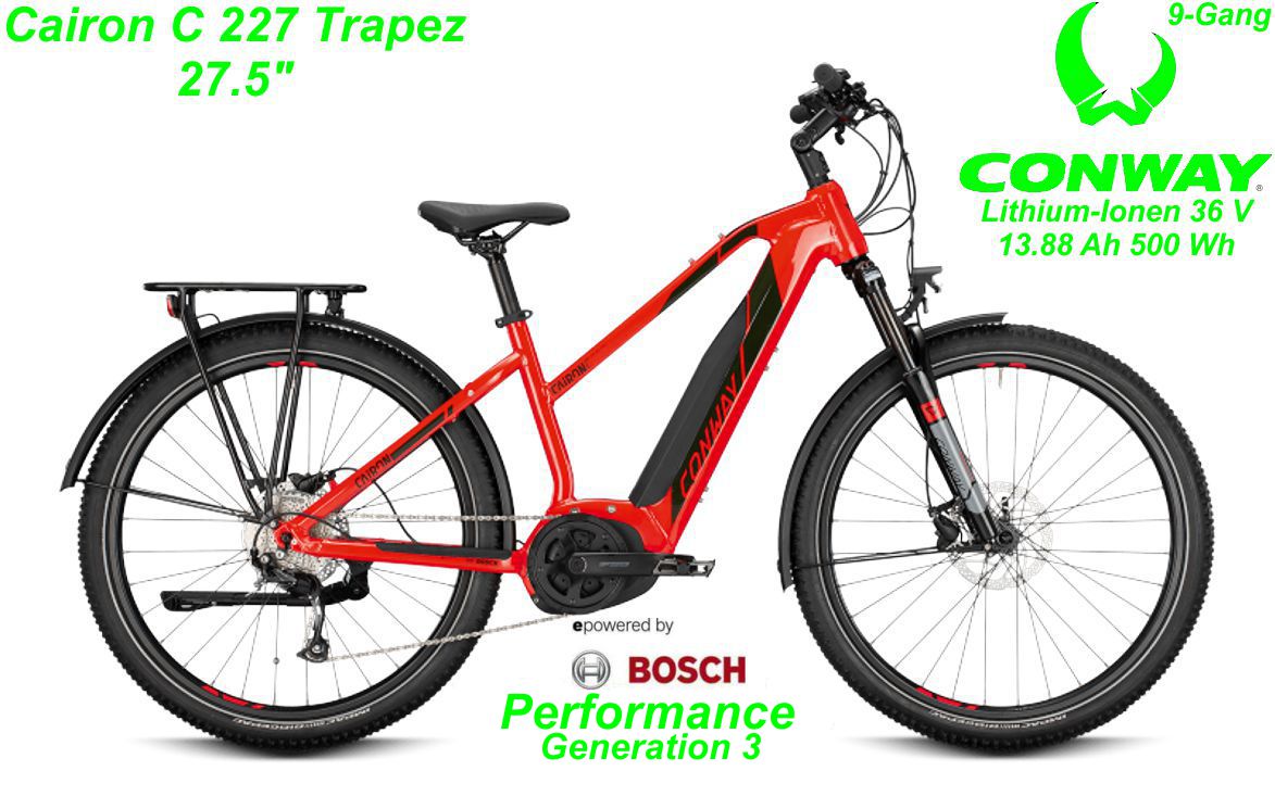 Conway Cairon C 227 Trapez 27.5 Zoll Hardtail 2021 red / blac Bikes