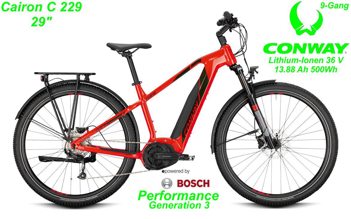 Conway Cairon C 229 29 Zoll Hardtail 2021 red / black Bikes