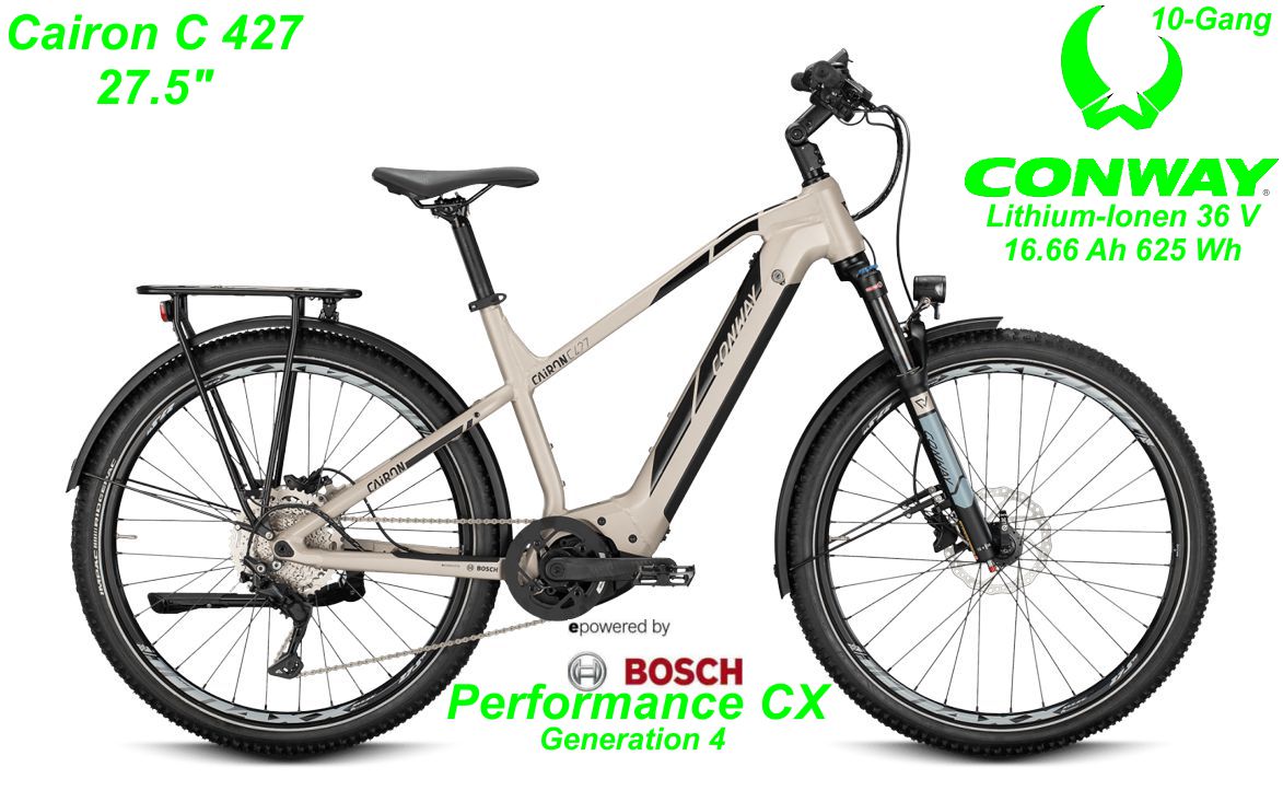 Conway Cairon C 427 27.5 Zoll Hardtail 2021 platin matt / black Bikes