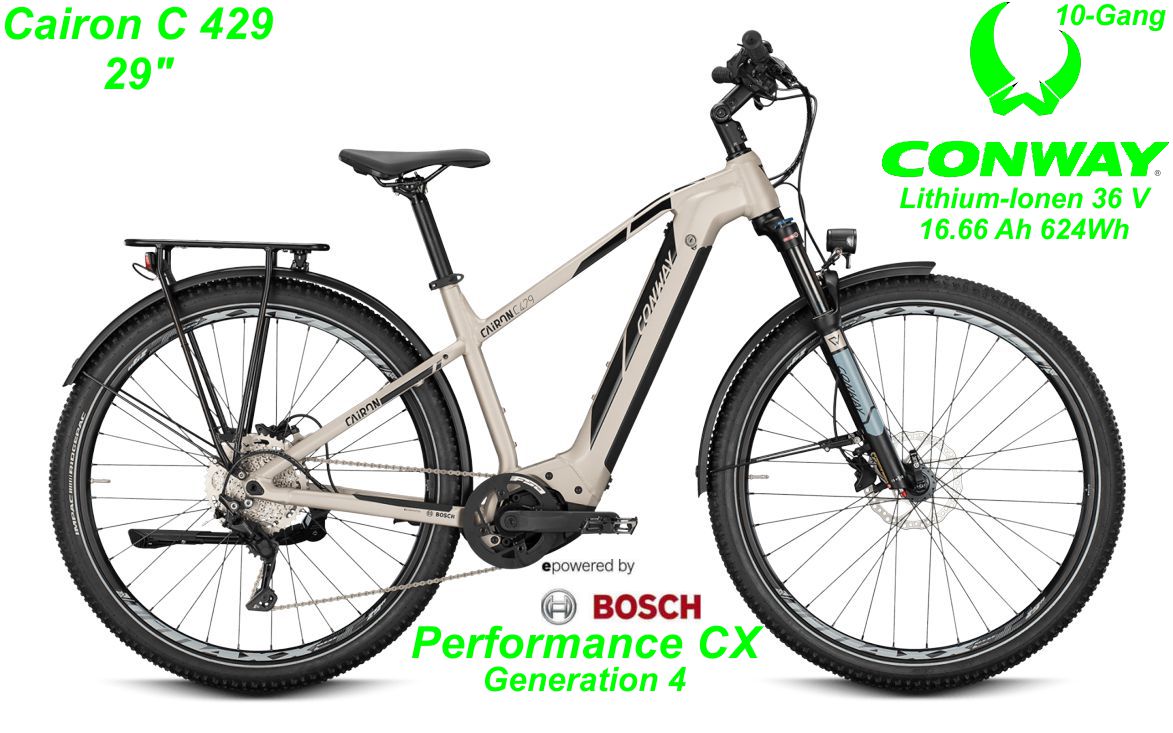 Conway Alu Hardtail Cairon platin matt / black 429 C 29 Zoll 2021 Bikes Shop kaufen Schweiz