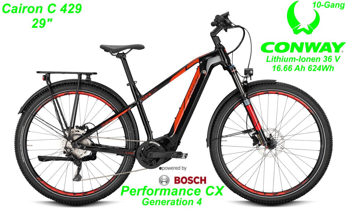 Conway Cairon C 429 29 Zoll Hardtail 2021 black / red Bikes