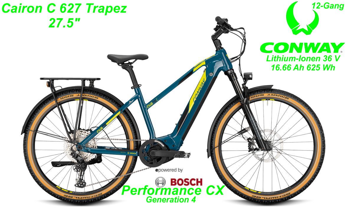 Conway Alu Hardtail Cairon C 627 Trapez 27.5 Zoll 2021 darkpetrol / acid Bikes Shop kaufen Schweiz