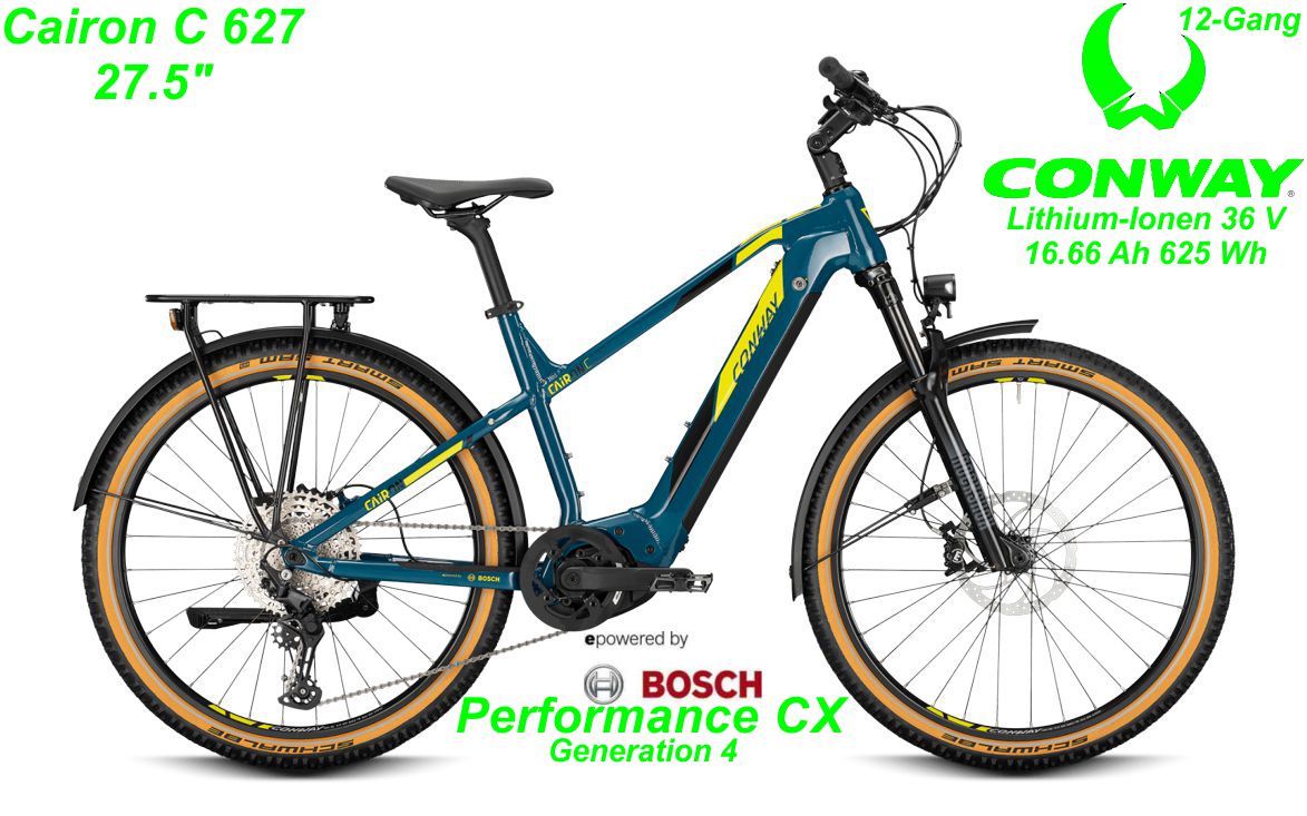 Conway Alu Hardtail Cairon C 627 27.5 Zoll 2021 darkpetrol / acid Bikes Shop kaufen Schweiz