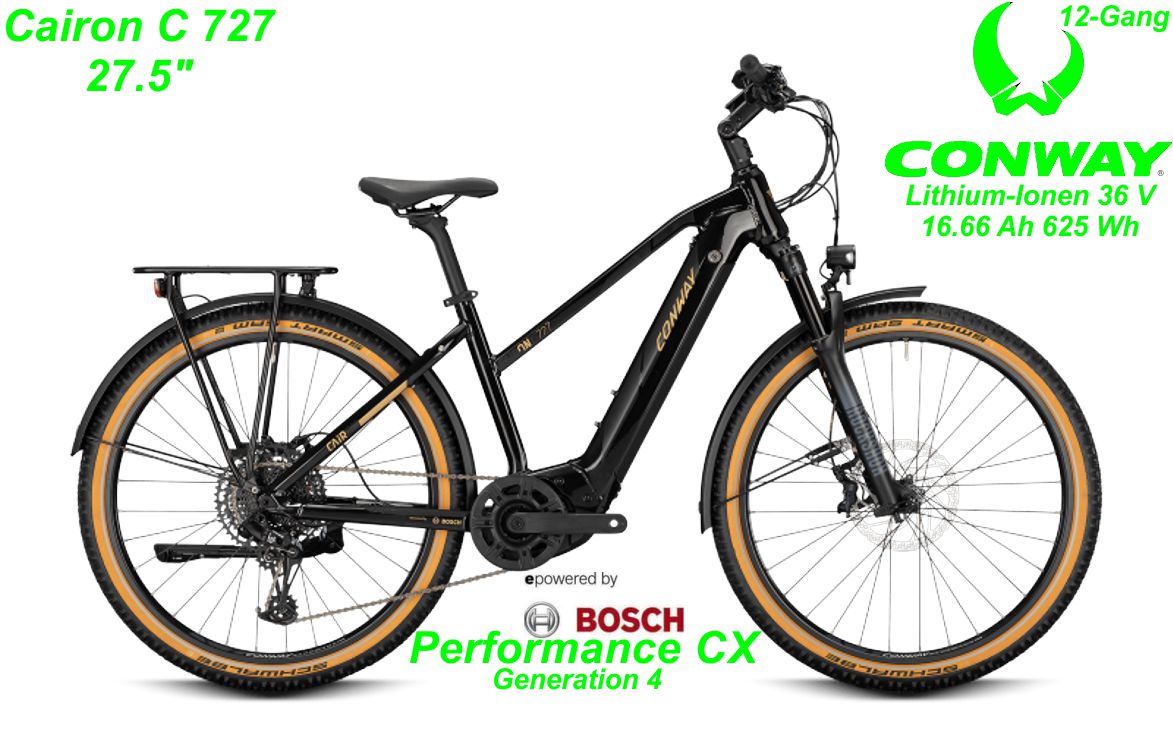 Conway Cairon C 727 Trapez 27.5 Zoll Hardtail 2021 black / black matt Bikes