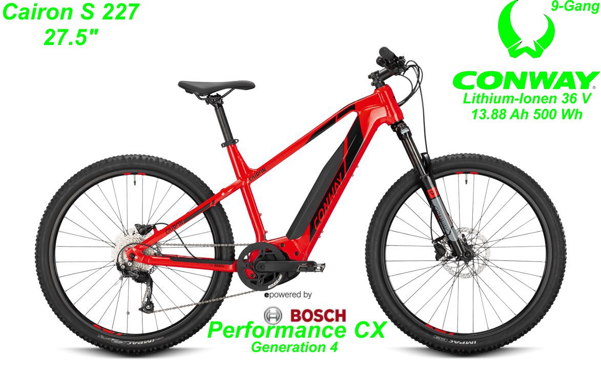 Conway Cairon S 227 27.5 Zoll Hardtail 2021 red / black Bikes