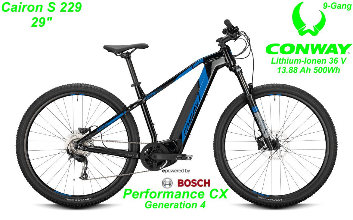 Conway Alu Hardtail Cairon black / blue 229 S 29 Zoll 2021 Bikes Shop kaufen Schweiz