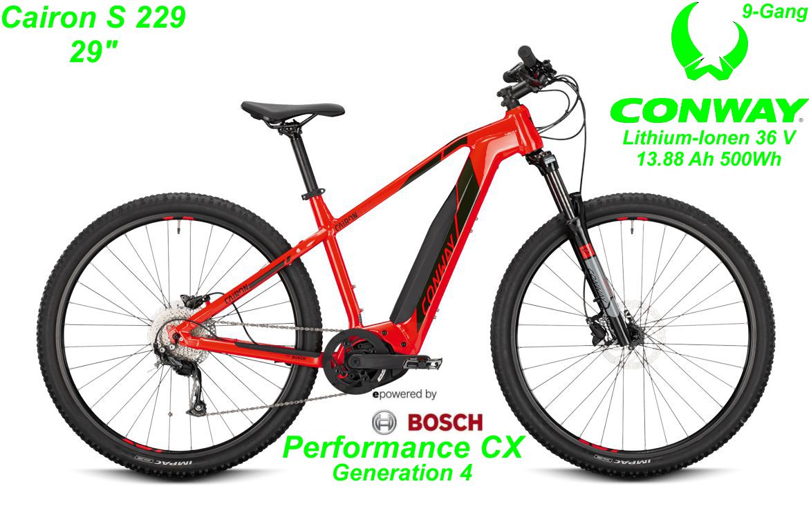 Conway Alu Hardtail Cairon red / black 229 S 29 Zoll 2021 Bikes Shop kaufen Schweiz