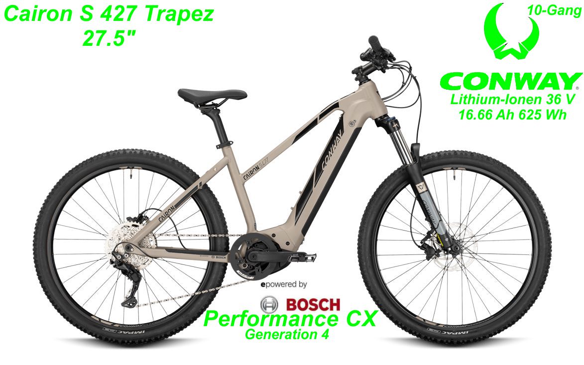 Conway Cairon S 427 Trapez 27.5 Zoll Hardtail 2021 platin matt / black Bikes