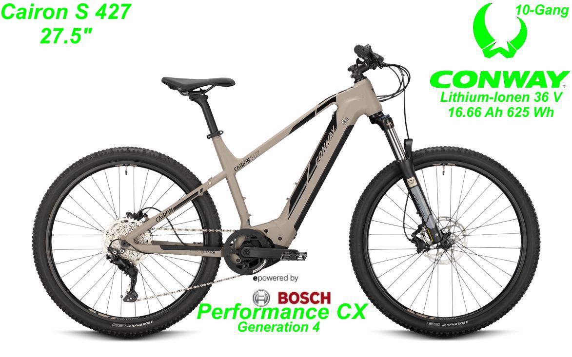 Conway Cairon S 427 27.5 Zoll Hardtail 2021 platin matt / black Bikes