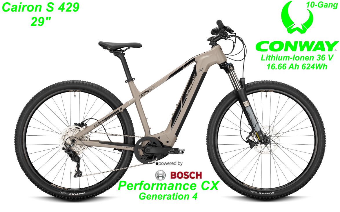 Conway Cairon S 429 29 Zoll Hardtail 2021 platin matt / black Bikes