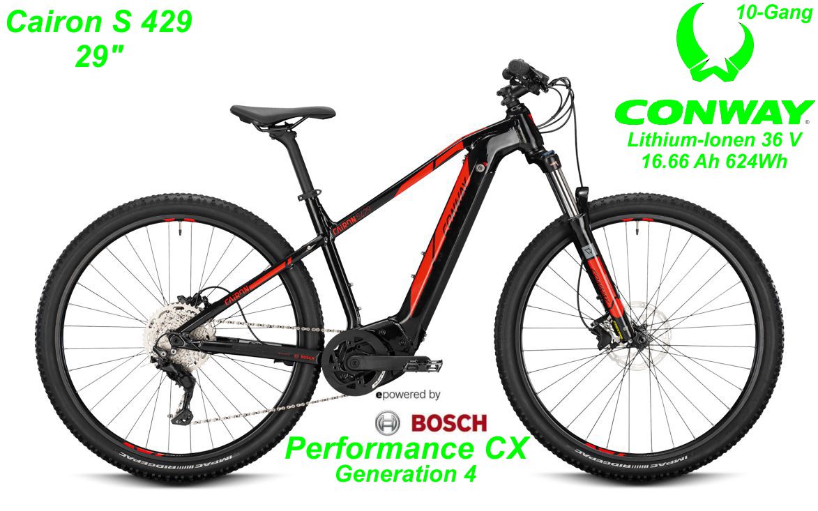 Conway Cairon S 429 29 Zoll Hardtail 2021 black / red Bikes