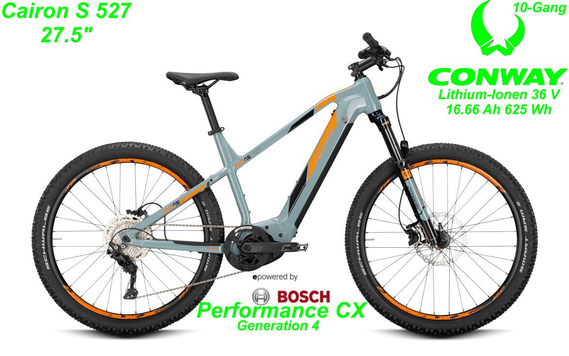 Conway Cairon S 527 27.5 Zoll Hardtail 2021 gray / ornage Bikes