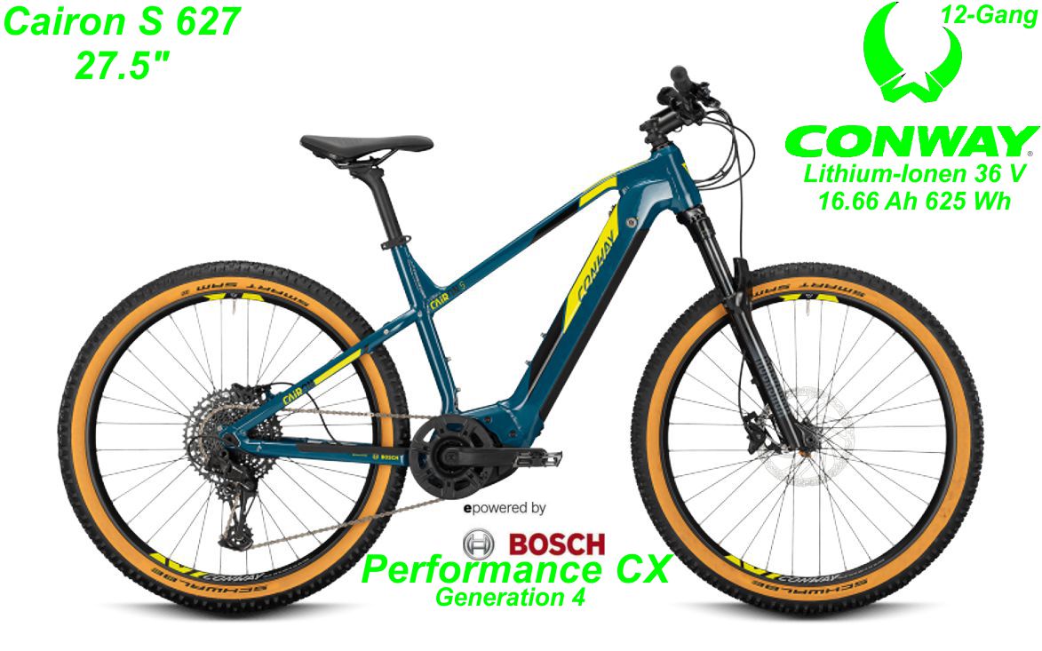 Conway Cairon S 627 27.5 Zoll Hardtail 2021 darkpetrol / acid Bikes