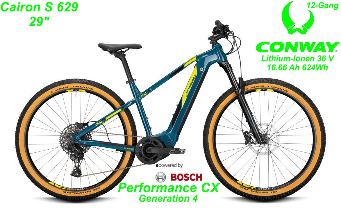 Conway Cairon S 629 29 Zoll Hardtail 2021 darkpetrol / acid Bikes