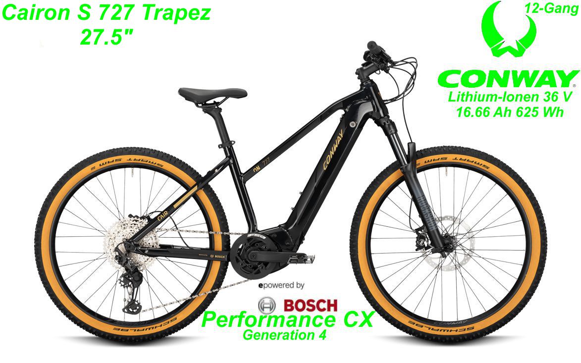 Conway Cairon S 727 Trapez 27.5 Zoll Hardtail 2021 black / black matt Bikes