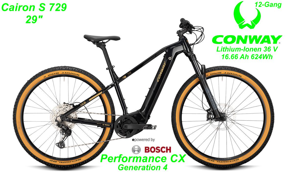 Conway Cairon S 729 29 Zoll Hardtail 2021 black / black matt Bikes