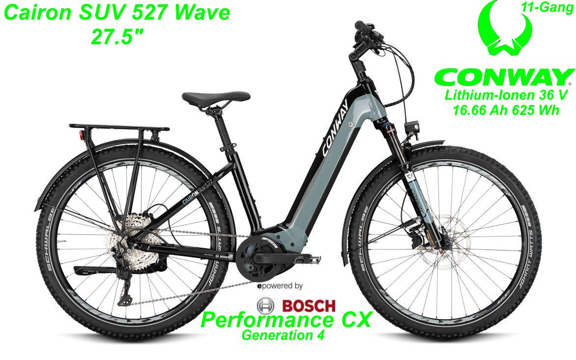 Conway Alu Hardtail Cairon SUV 527 27.5 Zoll 2021 gray / black Bikes Shop kaufen Schweiz