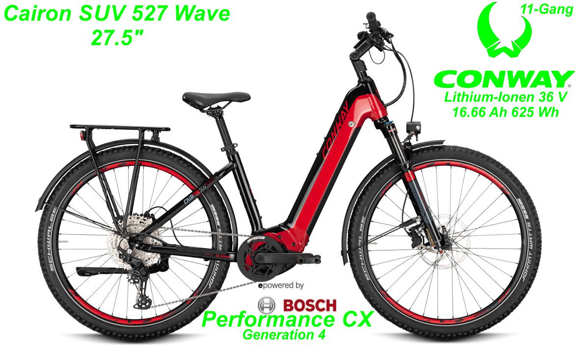 Conway Alu Hardtail Cairon SUV 527 27.5 Zoll 2021 red / black Bikes Shop kaufen Schweiz