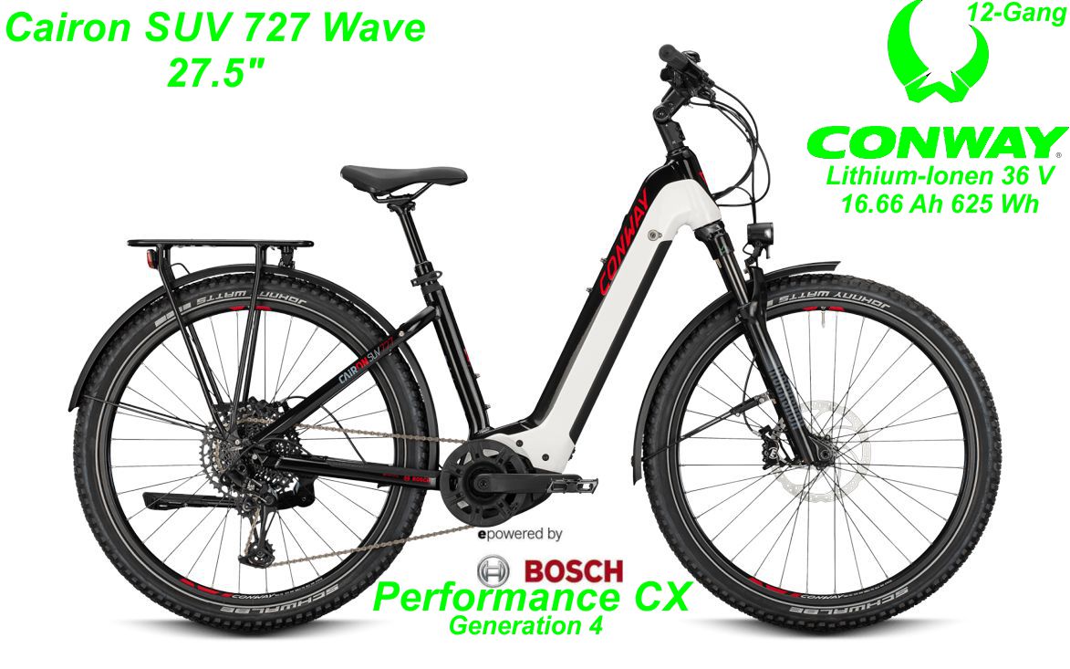 Conway Alu Hardtail Cairon SUV 727 27.5 Zoll 2021 white / black Bikes Shop kaufen Schweiz