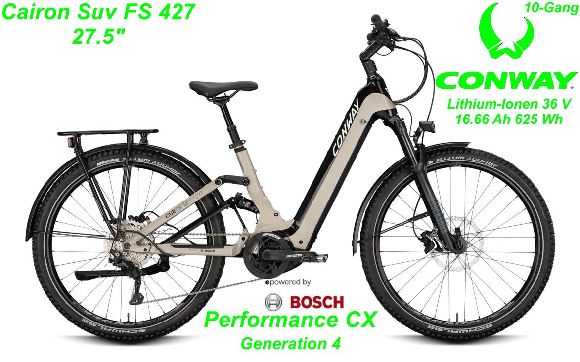 Conway Cairon SUV FS 427 27.5 Zoll Fully 2021 platin matt / black Bikes