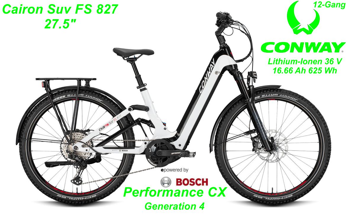 Conway Cairon SUV FS 827 27.5 Zoll Fully 2021 weiss Bikes