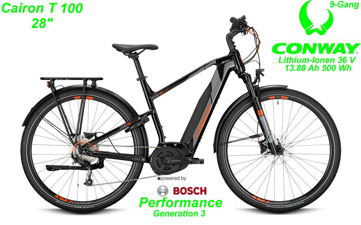Conway Cairon T 100 500 28 Zoll Hardtail 2021 black / gray orange Bikes