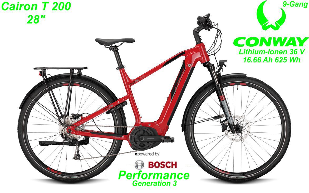 Conway Cairon T 200 28 Zoll Hardtail 2021 red / black E