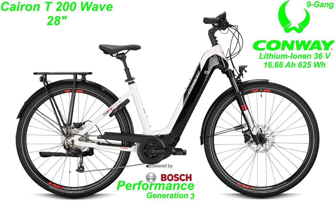 Conway Cairon T 200 Wave 28 Zoll Hardtail 2021 White / black Bikes