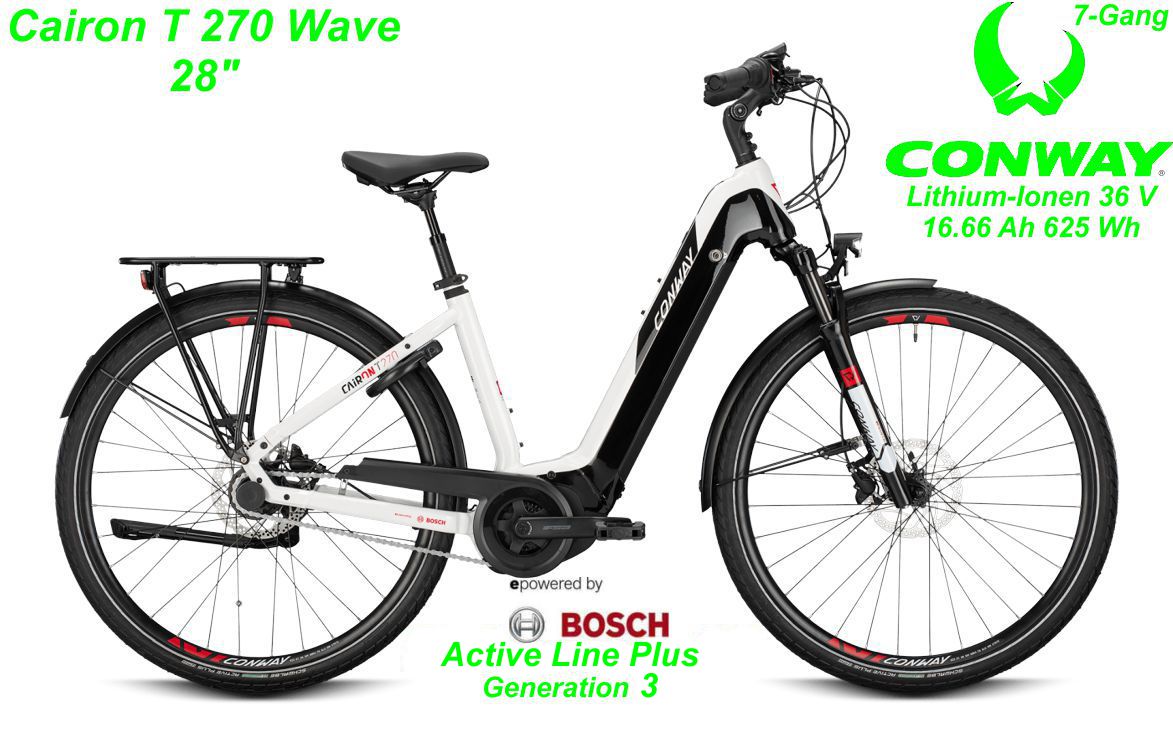 Conway Cairon T 270 Wave 28 Zoll Hardtail 2021 white / black Bikes