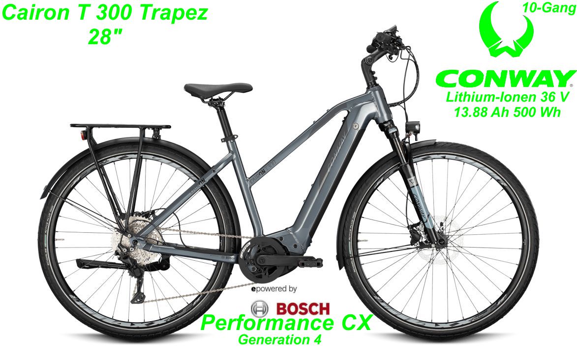 Conway Cairon T 300 Trapez 28 Zoll Hardtail 2021 silver / shadowgray Bikes