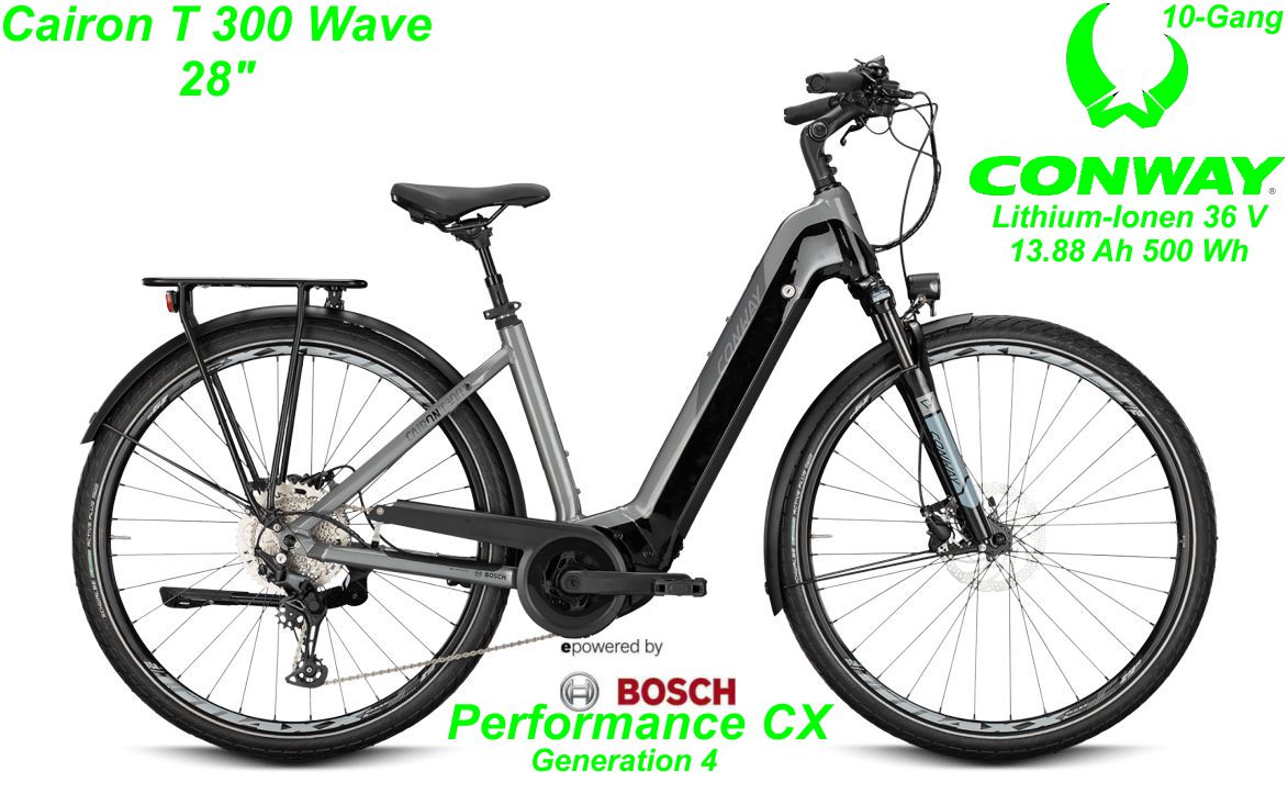 Conway Alu Hardtail Cairon silver / shadowgray T 300 Wave 28 Zoll 2021 Bikes Shop kaufen Schweiz