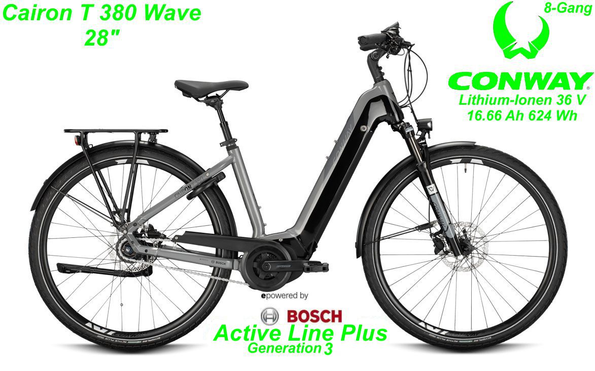 Conway Alu Hardtail Cairon silver / shadowgray T 380 LL Wave 28 Zoll 2021 Bikes Shop kaufen Schweiz