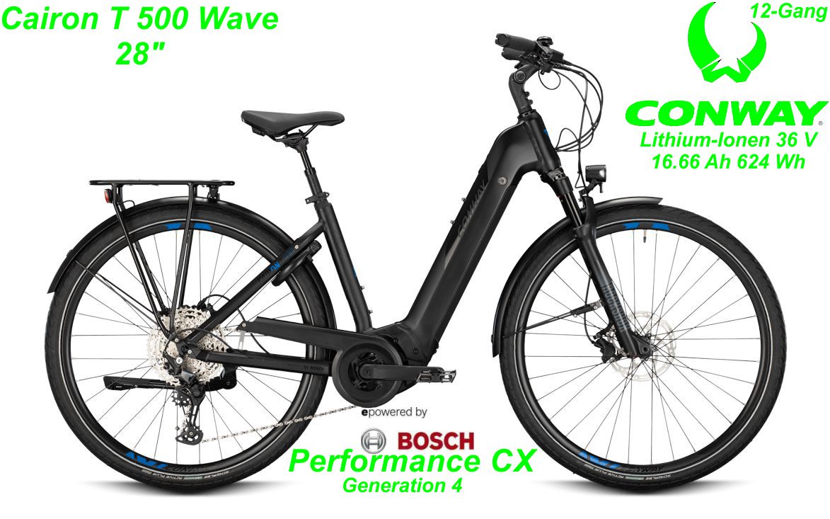 Conway Cairon T 500 Wave 28 Zoll Hardtail 2021 black matt / blue Bikes