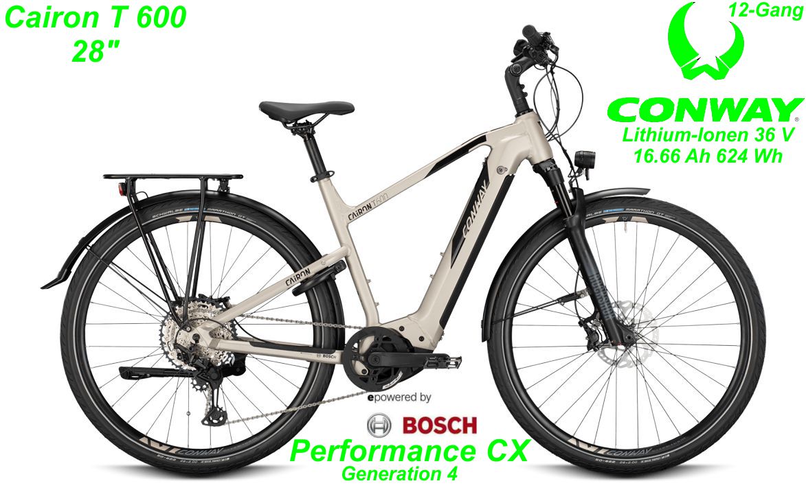Conway Cairon T 600 28 Zoll Hardtail 2021 platin matt / black Bikes