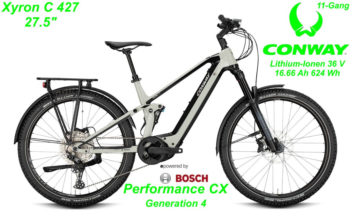 Conway Fully Xyron Alu C 427 light gray / black 27.5 Zoll 2021 Bikes