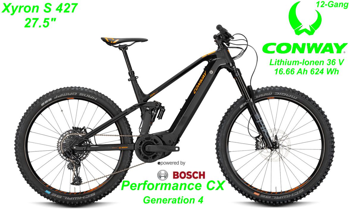 Conway Fully Xyron Carbon 427 27.5 Zoll 2020 Bikes GRAU/SCHWARZ
