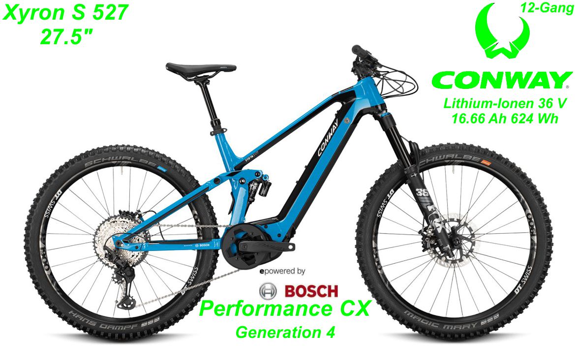 Conway Fully Xyron 527 27.5 Zoll blue / black 2021 Bikes
