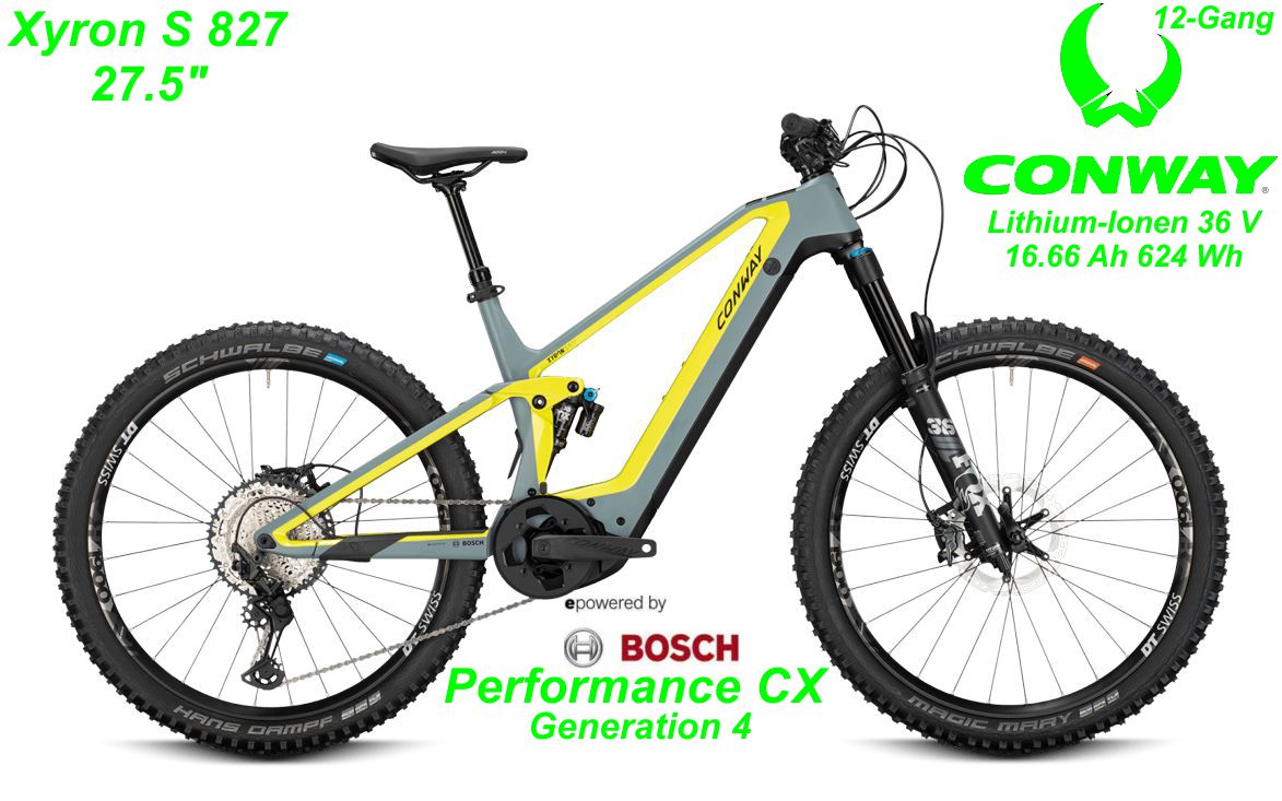 Conway Fully Xyron Carbon 827 27.5 Zoll 2020 Bikes GRAU