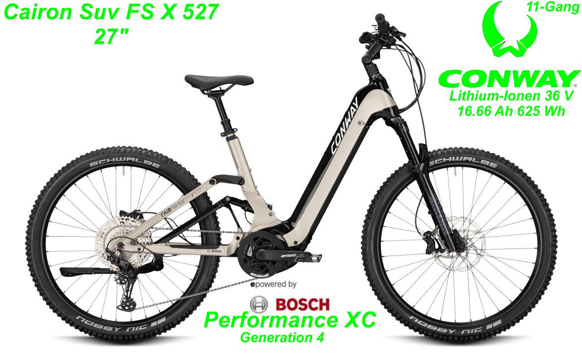 Conway Cairon SUV FS X 527 27.5 Zoll Fully 2021 platin matt / black Bikes