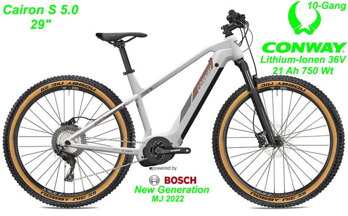 E-Bike Conway Cairon S 5.0 weiss Modelle 2022 Schweiz Geschäft Laden Werkstatt